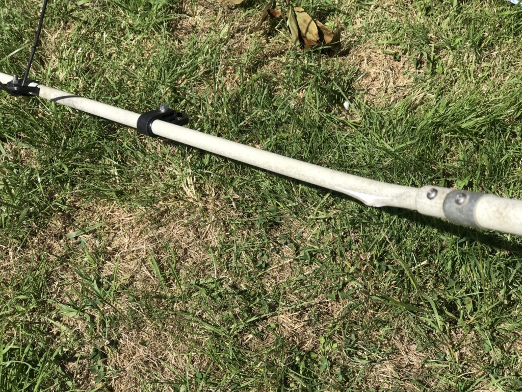 Broken end spreader section on my Hexbeam