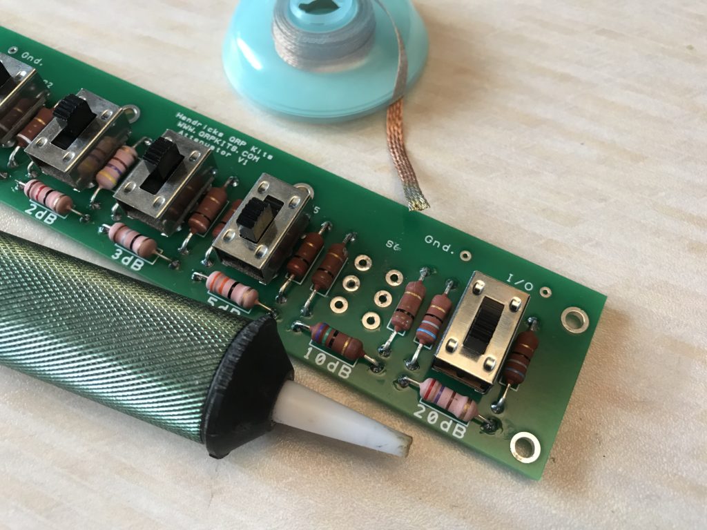 The circuit board showing where the switch was removed (click for a full size version)